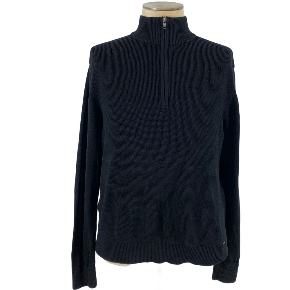MICHAEL Michael Kors Quarter-Zip Sweater Black